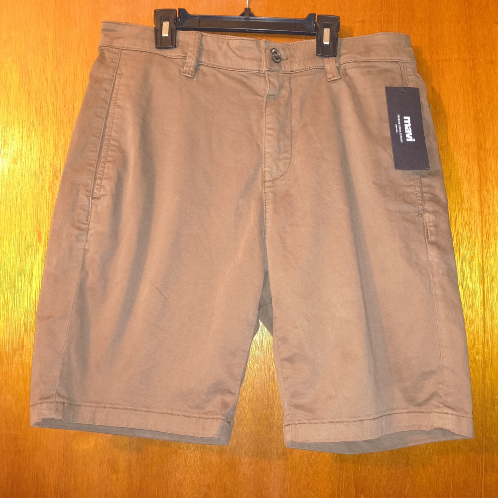 Mavi Tan Flat Front Men's Shorts